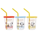 スヌーピー 蓋付きプラコップ ストロー付タンブラー | cinemacollection | 詳細画像1 