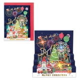 クリスマスカード 立体オルゴールカード LEDレーザー遊園地 | cinemacollection | 詳細画像1 
