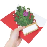 クリスマスカード 和風ポップアップカード つまみ細工 | cinemacollection | 詳細画像2