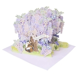 グリーティングカード 春スライドポップアップカード 藤と猫 | cinemacollection | 詳細画像1 