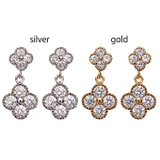 四葉ダブルキュービックジルコニアピアス | coca | 詳細画像4