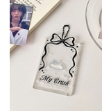 ブラック | 冬新作 リボンデザイン クリア | LOVERS