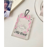 ピンク | 冬新作 リボンデザイン クリア | LOVERS