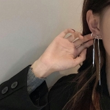 ピアス アクセサリー リボン アクセサリー ロングチェーンピアス | COCOMOMO | 詳細画像1