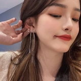 ピアス アクセサリー リボン アクセサリー ロングチェーンピアス | COCOMOMO | 詳細画像3