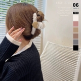 アイボリー | バンスクリップ ふわふわファーヘアクリップ ヘアアクセサリー | COCOMOMO