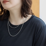 ボール＆スクエアチェーンMIXロングネックレス | coen【women】 | 詳細画像3 