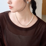 SILVER | パール調×チェーンミックス ショートネックレス | coen【women】