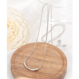 シルバー | カーブメタルネックレス | ikka 