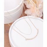 カーブメタル2連ネックレス | ikka  | 詳細画像1 