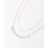 カーブメタル2連ネックレス | ikka  | 詳細画像3 