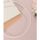 シルバー | リングチェーンパールセットネックレス | ikka