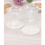 シルバー | シェルコースターラウンド2枚 | Lbc with Life