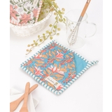 ターコイズブルー | ミトン鍋敷きブロックプリント | Lbc with Life