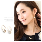 ピアス 一粒パール ワイヤーフレーム | CREAM-DOT | 詳細画像7 