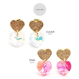 ティアドロップピアス 多面カットピアス ハート型ピアス | CREAM-DOT | 詳細画像3 