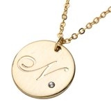 ゴールド：N | ネックレス イニシャル ビジュー | CREAM-DOT