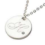 シルバー：H | ネックレス イニシャル ビジュー | CREAM-DOT