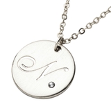 シルバー：N | ネックレス イニシャル ビジュー | CREAM-DOT