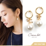 イヤリング フープイヤリング 18kコーティング | CREAM-DOT | 詳細画像1 