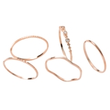 ピンクゴールド | 5点セット リング 指輪 | CREAM-DOT