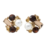 ブラウンパール | ピアス チタンポスト 低アレルギー | CREAM-DOT