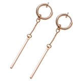 B：ピンクゴールド | イヤリング フープイヤリング 金属アレルギー | CREAM-DOT