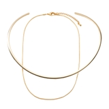 B：ゴールド | 2点セット チョーカー チェーン | CREAM-DOT