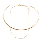 B：ヴィンテージゴールド | 2点セット チョーカー チェーン | CREAM-DOT