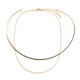 C：ゴールド | 2点セット チョーカー チェーン | CREAM-DOT