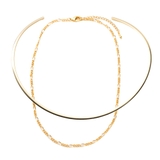 D：ゴールド | 2点セット チョーカー チェーン | CREAM-DOT