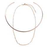 A：ピンクゴールド | 2点セット チョーカー チェーン | CREAM-DOT