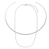 A：ヴィンテージシルバー | 2点セット チョーカー チェーン | CREAM-DOT