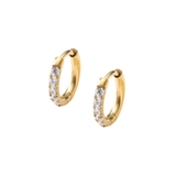 ゴールド | ステンレス製 ピアス フープピアス | CREAM-DOT