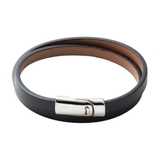 ブラックシルバー | ブレスレット レディース 本革 | CREAM-DOT