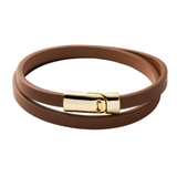 ブラウンゴールド | ブレスレット レディース 本革 | CREAM-DOT