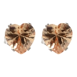 ハート：ベージュ×シルバー | ステンレス製 ピアス 金属アレルギー | CREAM-DOT