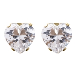 ハート：クリア×ゴールド | ステンレス製 ピアス 金属アレルギー | CREAM-DOT