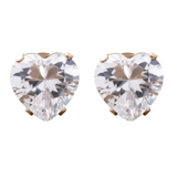 ハート：クリア×ピンクゴールド | ステンレス製 ピアス 金属アレルギー | CREAM-DOT