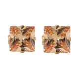 スクエア：ベージュ×ゴールド | ステンレス製 ピアス 金属アレルギー | CREAM-DOT