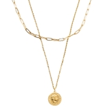 ゴールド | ステンレス製 ネックレス 2点セット | CREAM-DOT