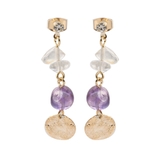 パープル | ピアス レディース 天然石 | CREAM-DOT