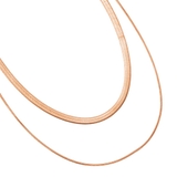 ピンクゴールド | 2点セット ステンレス製 ネックレス | CREAM-DOT