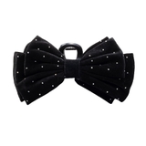 ブラック | バンスクリップ ヘアクリップ リボン | CREAM-DOT