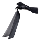 ブラック | バレッタ リボン 異素材 | CREAM-DOT