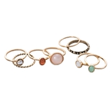 ゴールド | 金属アレルギー対応 8点セット リング | CREAM-DOT