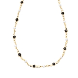 ゴールド×ブラック | ネックレス 18kコーティング レディース | CREAM-DOT