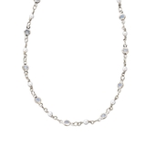 シルバー×クリア | ネックレス 18kコーティング レディース | CREAM-DOT