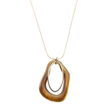 ブラウン | ネックレス ロングネックレス オーバル | CREAM-DOT