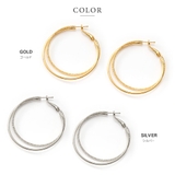 ピアス フープピアス 大ぶりピアス | CREAM-DOT | 詳細画像4 